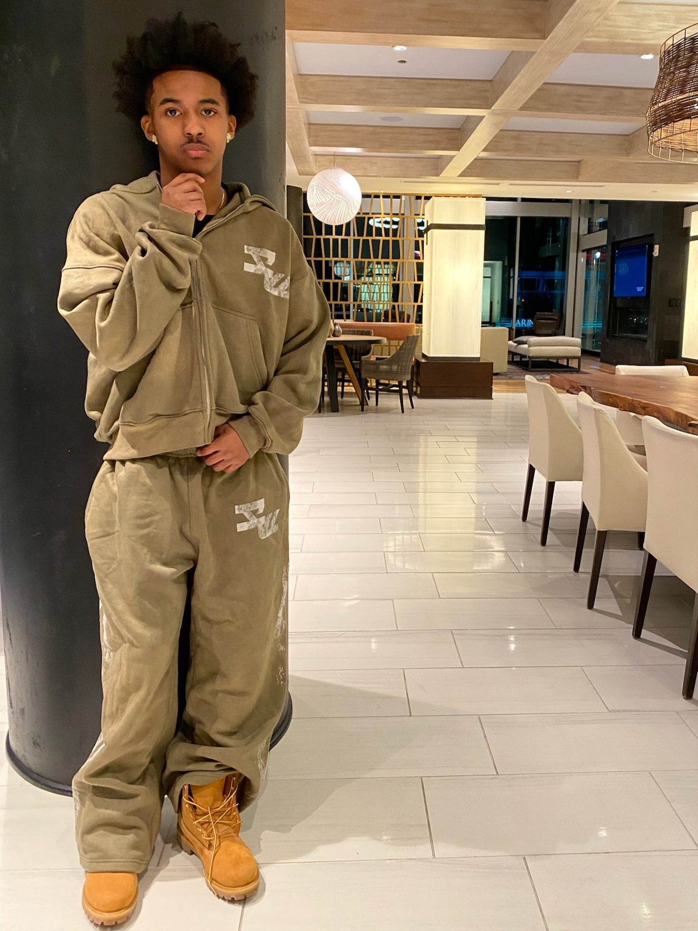 "SW" SWEATSUITS (WASHED GREEN)