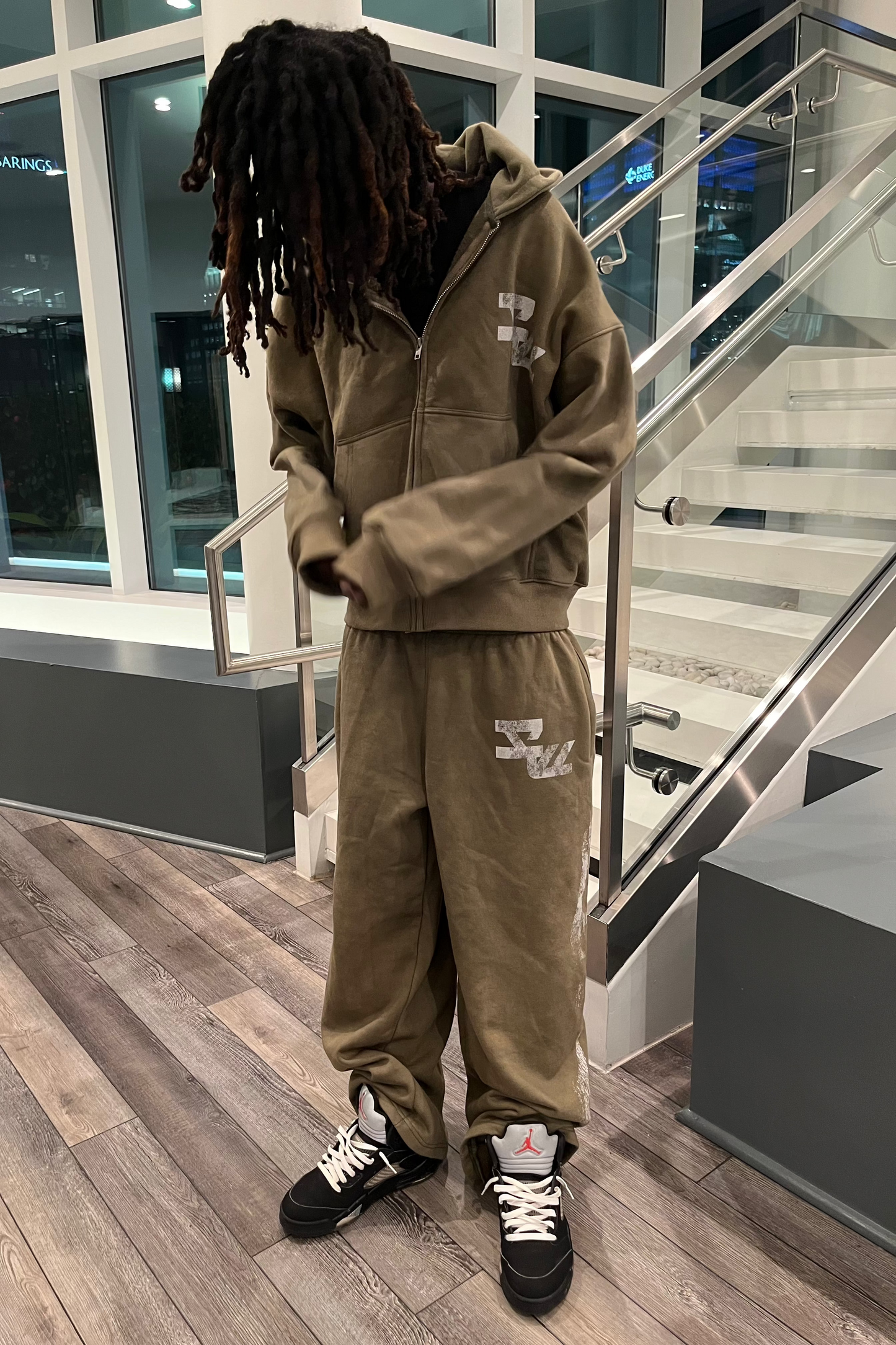 "SW" SWEATSUITS (WASHED GREEN)